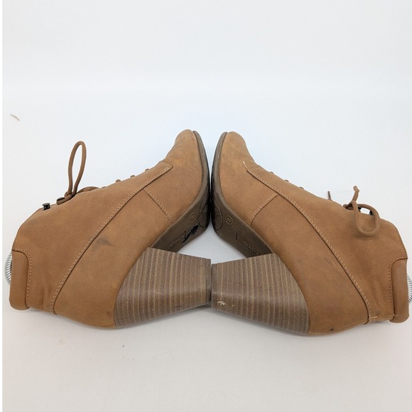 Andiamo Women's Tan Lace Up Chunky Heel Ankle Boots Size 8M - Picture 6 of 16